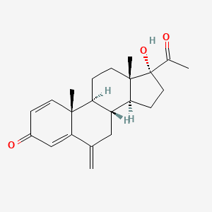 molecular formula C22H28O3 B13446961 17-Hydroxy-6-methylene-pregna-1,4-diene-3,20-dione 