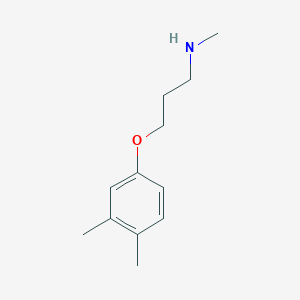 molecular formula C12H19NO B1344697 3-(3,4-Dimethylphenoxy)-N-methylpropan-1-amine CAS No. 915923-36-3