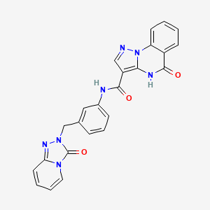 5-Oxo-N-(3-((3-oxo-[1,2,4]triazolo[4,3-a]pyridin-2(3H)-yl)methyl)phenyl)-1,5-dihydropyrazolo[1,5-a]quinazoline-3-carboxamide