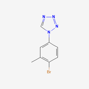 molecular formula C8H7BrN4 B13447046 1-(4-bromo-3-methylphenyl)-1H-1,2,3,4-tetrazole 