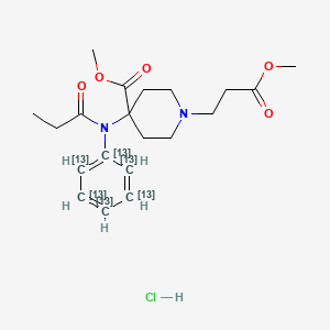 molecular formula C20H29ClN2O5 B13447053 Remifentanil-13C6 Hydrochloride CAS No. 1189679-87-5