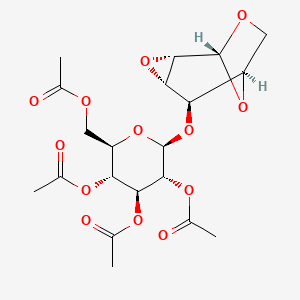 molecular formula C20H26O13 B13447070 [(2R,3R,4S,5R,6S)-3,4,5-triacetyloxy-6-[[(1R,2S,4S,5R,6R)-3,8,9-trioxatricyclo[4.2.1.02,4]nonan-5-yl]oxy]oxan-2-yl]methyl acetate 