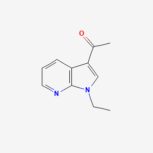 molecular formula C11H12N2O B13447092 1-(1-Ethylpyrrolo[2,3-b]pyridin-3-yl)ethanone 