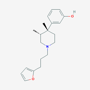 molecular formula C20H27NO2 B134471 Phenol, 3-(1-(3-(2-furanyl)propyl)-3,4-dimethyl-4-piperidinyl)-, cis- CAS No. 149710-89-4