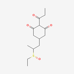 molecular formula C14H22O4S B13447138 5-[2-(Ethylsulfinyl)propyl]-2-(1-oxopropyl)-1,3-cyclohexanedione 