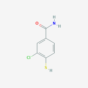 3-Chloro-4-sulfanylbenzamide