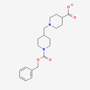 molecular formula C20H28N2O4 B13447158 1-({1-[(Benzyloxy)carbonyl]piperidin-4-yl}methyl)piperidine-4-carboxylic acid 