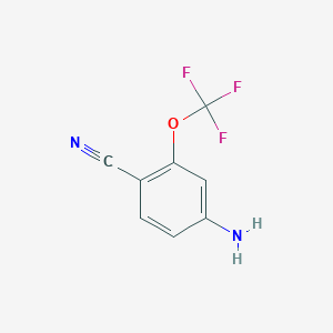 molecular formula C8H5F3N2O B1344720 4-Amino-2-(trifluoromethoxy)benzonitrile CAS No. 609783-06-4