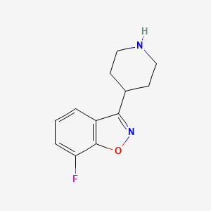 molecular formula C12H13FN2O B13447212 7-Fluoro-3-(4-piperidinyl)-1,2-benzisoxazole 