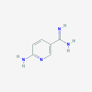 molecular formula C6H8N4 B13447227 6-Aminopyridine-3-carboximidamide 