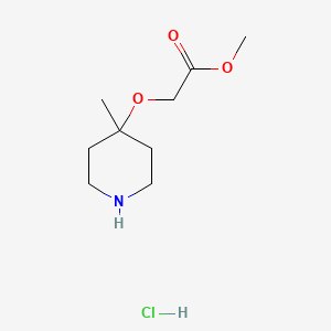 Methyl 2-[(4-methylpiperidin-4-yl)oxy]acetate hydrochloride