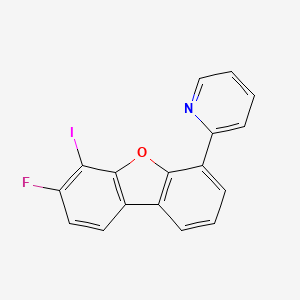 molecular formula C17H9FINO B13447248 2-{11-Fluoro-10-iodo-8-oxatricyclo[7.4.0.0,2,7]trideca-1(9),2(7),3,5,10,12-hexaen-6-yl}pyridine 