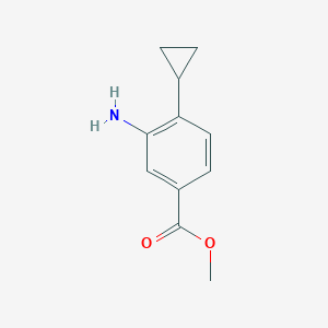 molecular formula C11H13NO2 B13447249 Methyl 3-amino-4-cyclopropylbenzoate 