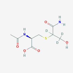 (2R)-2-acetamido-3-(3-amino-1,1,2-trideuterio-1-hydroxy-3-oxopropan-2-yl)sulfanylpropanoic acid