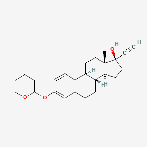 molecular formula C25H32O3 B13447260 3-[(Tetrahydro-2H-pyran-2-yl)oxy]-19-Norpregna-1,3,5(10)-trien-20-yn-17-ol 