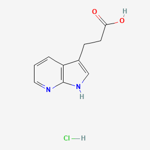 molecular formula C10H11ClN2O2 B13447266 3-{1H-pyrrolo[2,3-b]pyridin-3-yl}propanoic acid hydrochloride 