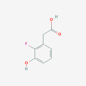 molecular formula C8H7FO3 B1344727 2-(2-氟-3-羟基苯基)乙酸 CAS No. 1213229-25-4