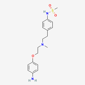 N-methyl N-(4-(methylsulfonylamino)phenylethyl) 2-(4-aminophenoxy)ethylamine