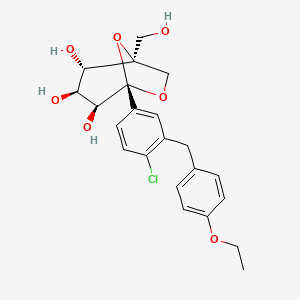 molecular formula C22H25ClO7 B13447277 Ertugliflozin Tetraol CAS No. 1210344-58-3