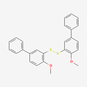 molecular formula C26H22O2S2 B13447302 Bis(4-methoxy[1,1'-biphenyl]-3-yl) disulfide CAS No. 502485-21-4