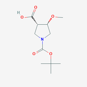 molecular formula C11H19NO5 B13447307 Rel-(3S,4S)-1-(tert-butoxycarbonyl)-4-methoxypyrrolidine-3-carboxylic acid 