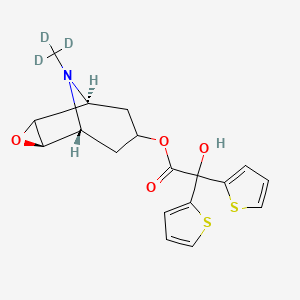 molecular formula C18H19NO4S2 B13447321 Scopine Di(2-thienylglycolate)-D3 