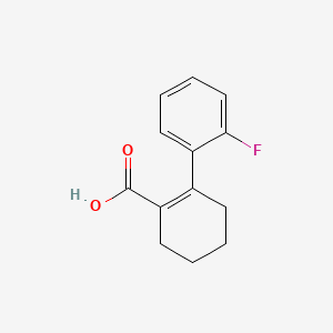 molecular formula C13H13FO2 B13447325 2-(2-Fluorophenyl)cyclohex-1-ene-1-carboxylic acid 