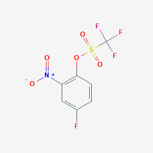molecular formula C7H3F4NO5S B1344735 4-氟-2-硝基苯基三氟甲磺酸酯 CAS No. 722536-28-9