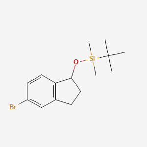 molecular formula C15H23BrOSi B1344736 (5-bromo-2,3-dihydro-1H-inden-1-yloxy)(tert-butyl)dimethylsilane 
