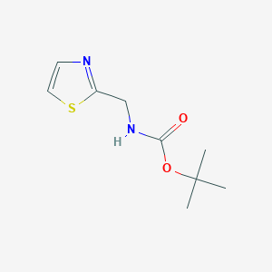 molecular formula C9H14N2O2S B1344739 tert-Butyl N-(1,3-thiazol-2-ylmethyl)carbamate CAS No. 185747-16-4