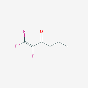 molecular formula C6H7F3O B13447432 1,1,2-Trifluorohex-1-en-3-one 