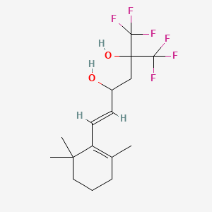 molecular formula C16H22F6O2 B13447456 1-Hexene-3,5-diol, 6,6,6-trifluoro-5-trifluoromethyl-1-(2,6,6-trimethylcyclohex-1-enyl)- CAS No. 101564-59-4