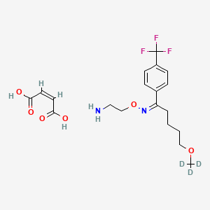 molecular formula C19H25F3N2O6 B13447458 (Z)-but-2-enedioic acid;2-[(Z)-[5-(trideuteriomethoxy)-1-[4-(trifluoromethyl)phenyl]pentylidene]amino]oxyethanamine 