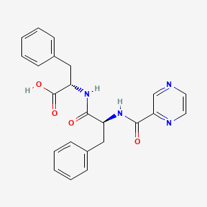 molecular formula C23H22N4O4 B13447471 N-(2-Pyrazinylcarbonyl)-L-phenylalanyl-L-phenylalanine 