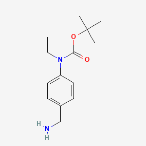 molecular formula C14H22N2O2 B13447497 tert-butyl N-[4-(aminomethyl)phenyl]-N-ethylcarbamate 