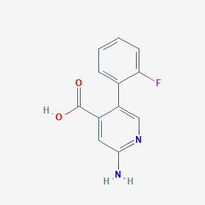 2-Amino-5-(2-fluorophenyl)isonicotinic acid