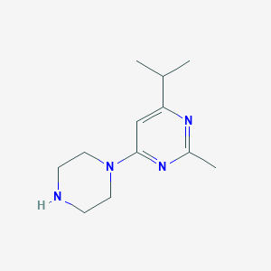 molecular formula C12H20N4 B13447547 4-Isopropyl-2-methyl-6-(piperazin-1-yl)pyrimidine 