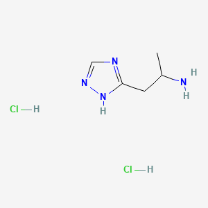 molecular formula C5H12Cl2N4 B13447568 1-(1H-1,2,4-triazol-3-yl)propan-2-amine dihydrochloride 