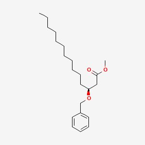 molecular formula C22H36O3 B13447611 (S)-Methyl 3-(Benzyloxy)tetradecanoate 