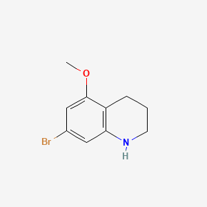 molecular formula C10H12BrNO B13447615 7-Bromo-5-methoxy-1,2,3,4-tetrahydroquinoline 