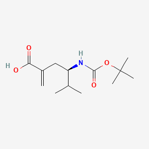 molecular formula C13H23NO4 B13447631 (4R)-4-{[(tert-butoxy)carbonyl]amino}-5-methyl-2-methylidenehexanoic acid 