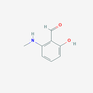 molecular formula C8H9NO2 B13447645 2-Hydroxy-6-(methylamino)benzaldehyde 