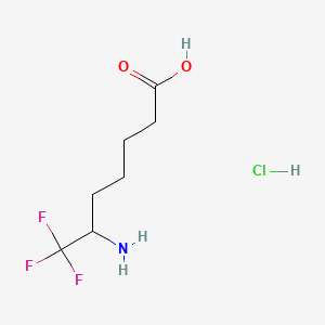 molecular formula C7H13ClF3NO2 B13447646 6-Amino-7,7,7-trifluoroheptanoic acid hydrochloride 