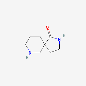 molecular formula C8H14N2O B1344770 2,7-二氮杂螺[4.5]癸烷-1-酮 CAS No. 887118-43-6