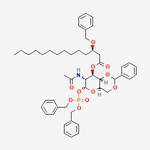 [(4aR,6R,7R,8R,8aS)-7-acetamido-6-bis(phenylmethoxy)phosphoryloxy-2-phenyl-4,4a,6,7,8,8a-hexahydropyrano[3,2-d][1,3]dioxin-8-yl] (3R)-3-phenylmethoxytetradecanoate