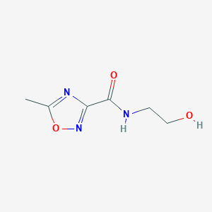 molecular formula C6H9N3O3 B13447755 N-(2-hydroxyethyl)-5-methyl-1,2,4-oxadiazole-3-carboxamide CAS No. 110578-73-9