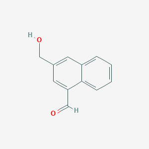 molecular formula C12H10O2 B13447782 3-(Hydroxymethyl)naphthalene-1-carbaldehyde 