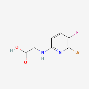 2-[(6-Bromo-5-fluoropyridin-2-yl)amino]acetic acid