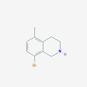 molecular formula C10H12BrN B13447804 8-Bromo-5-methyl-1,2,3,4-tetrahydroisoquinoline 