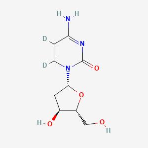 molecular formula C9H13N3O4 B13447813 4-amino-5,6-dideuterio-1-[(2R,4S,5R)-4-hydroxy-5-(hydroxymethyl)oxolan-2-yl]pyrimidin-2-one 